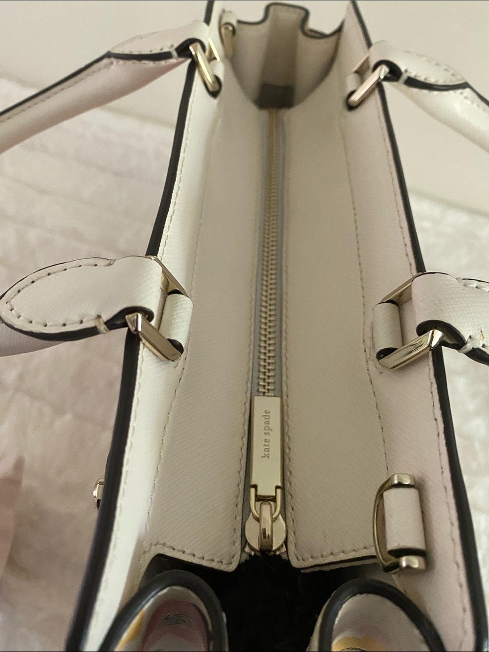 SOLD! Kate Spade New York Staci Medium Satchel in Cream Multi - Picture 10 of 17